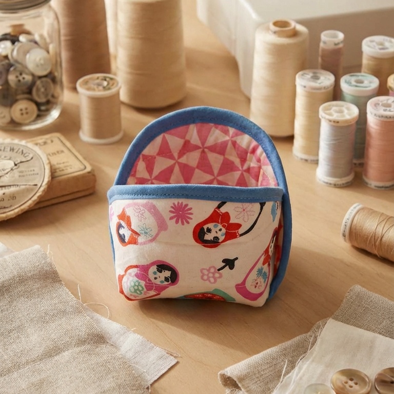 Cestita de Tela Fácil. Tutorial Paso a Paso