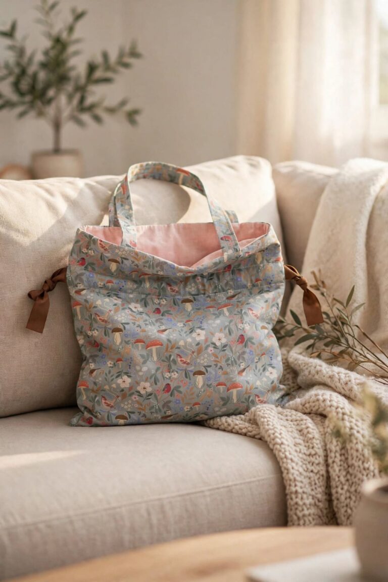 DIY: Bolsa de Tela para Compras con Cierre Ajustable  Costura Fácil